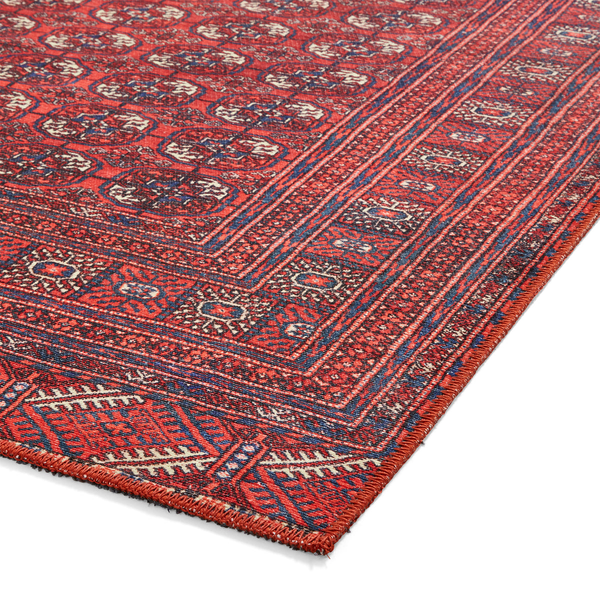 Birchall Washable Medallion Design Rug Red from Roseland Furniture