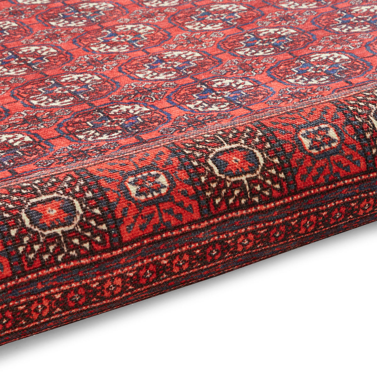 Birchall Washable Medallion Design Rug Red from Roseland Furniture