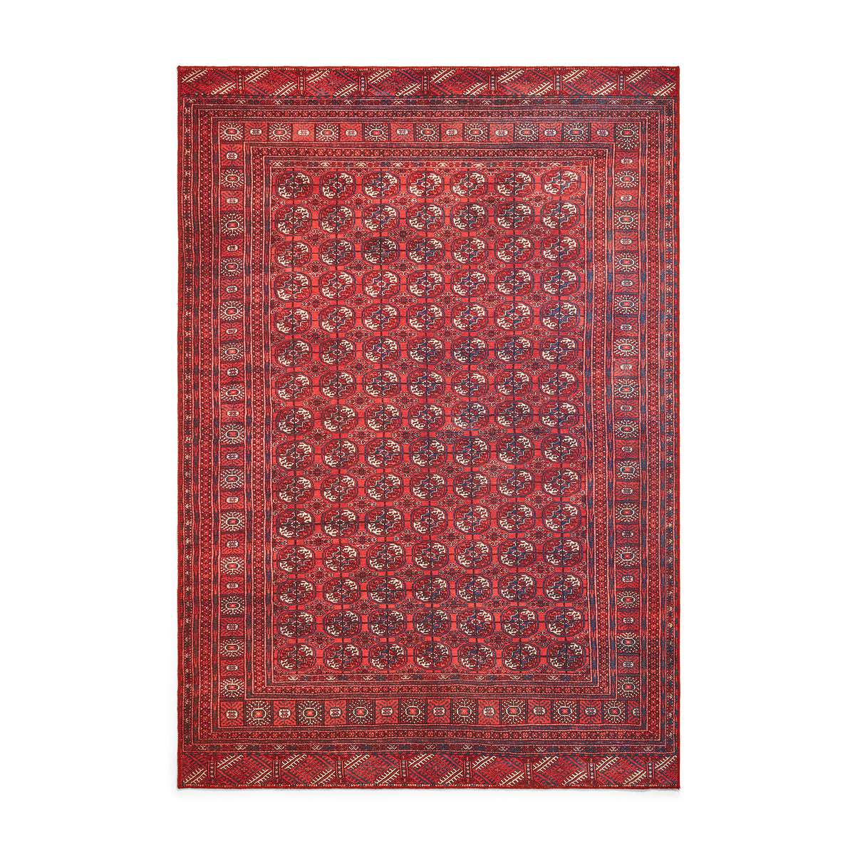 Birchall Washable Medallion Design Rug Red from Roseland Furniture