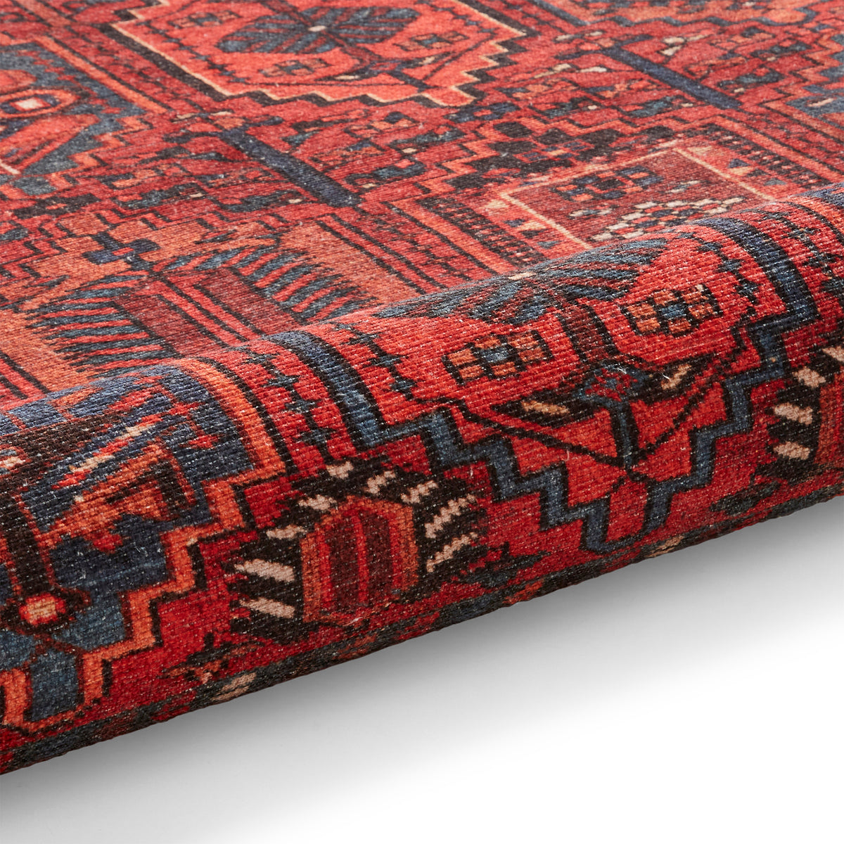 Birchall Washable Aztec Design Rug Red from Roseland Furniture