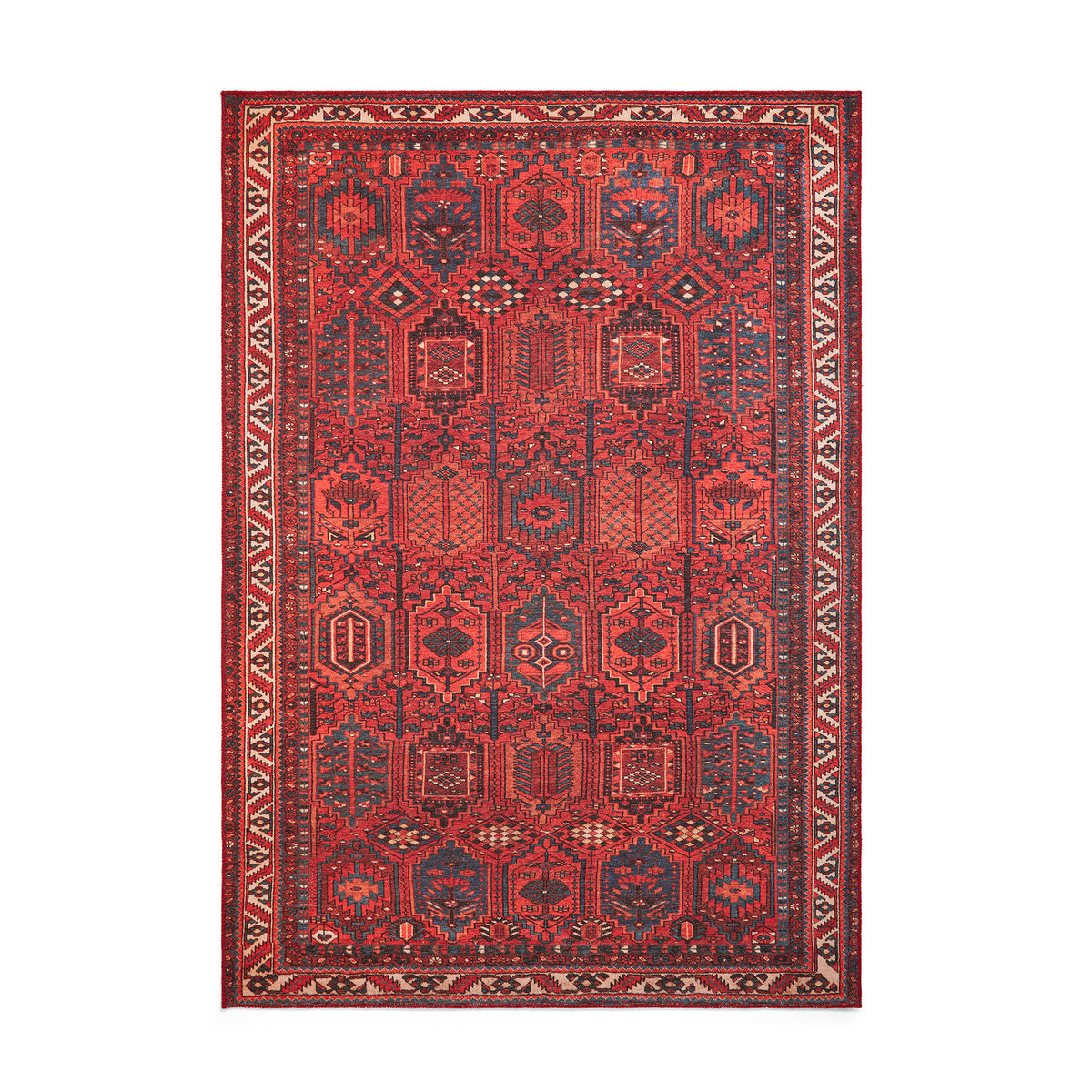 Birchall Washable Aztec Design Rug Red from Roseland Furniture