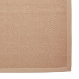 Ford Herringbone Jute Border Rug Beige from Roseland Furniture