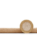 Ford Herringbone Jute Border Rug Beige from Roseland Furniture