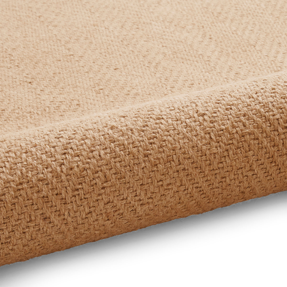 Ford Herringbone Jute Border Rug Beige from Roseland Furniture