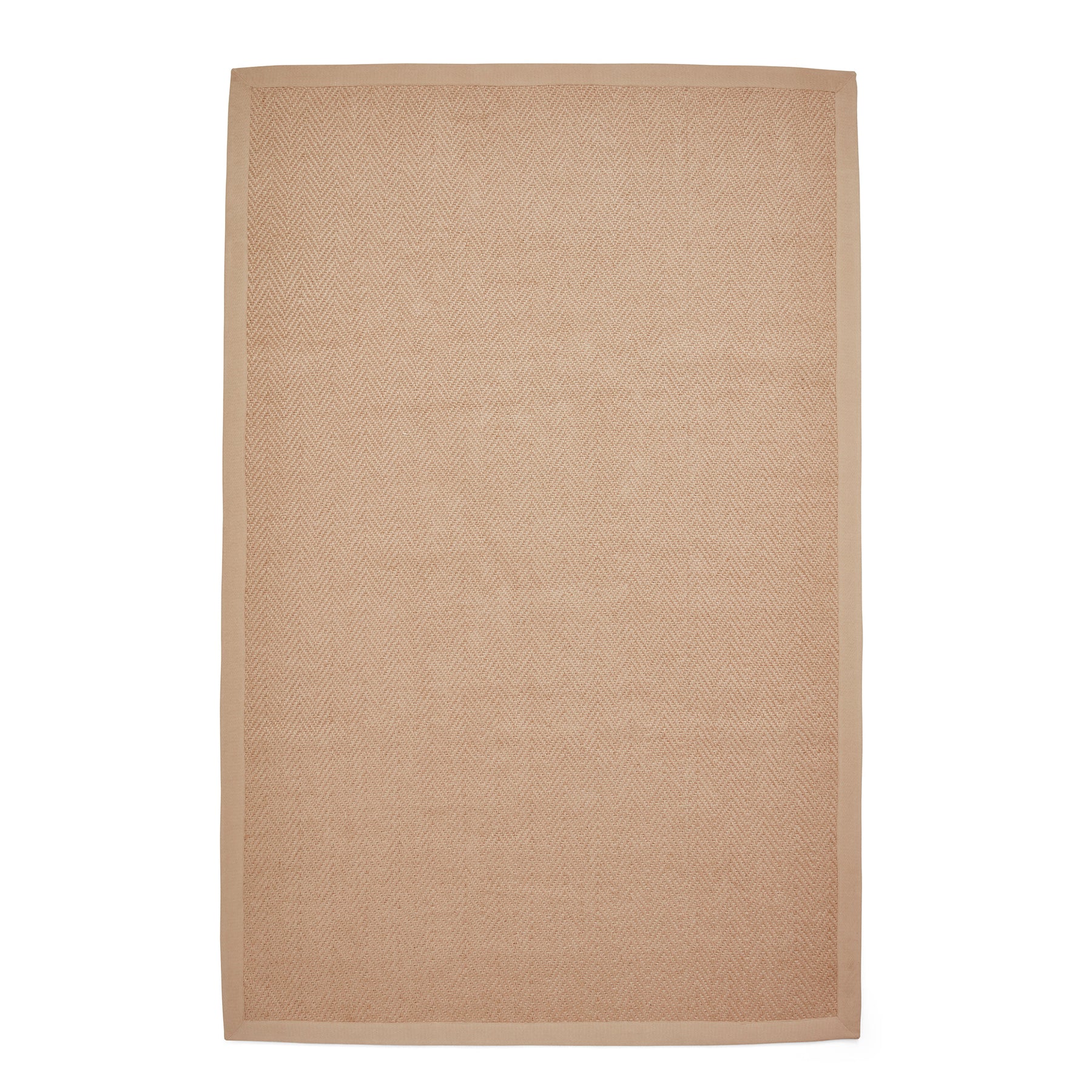 Ford Herringbone Jute Border Rug Beige from Roseland Furniture