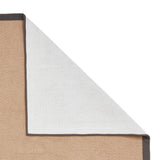 Ford Herringbone Jute Border Rug Charcoal from Roseland Furniture