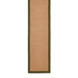 Ford Herringbone Jute Border Stair Runner Green from Roseland Furniture