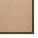Ford Herringbone Jute Border Rug Green from Roseland Furniture