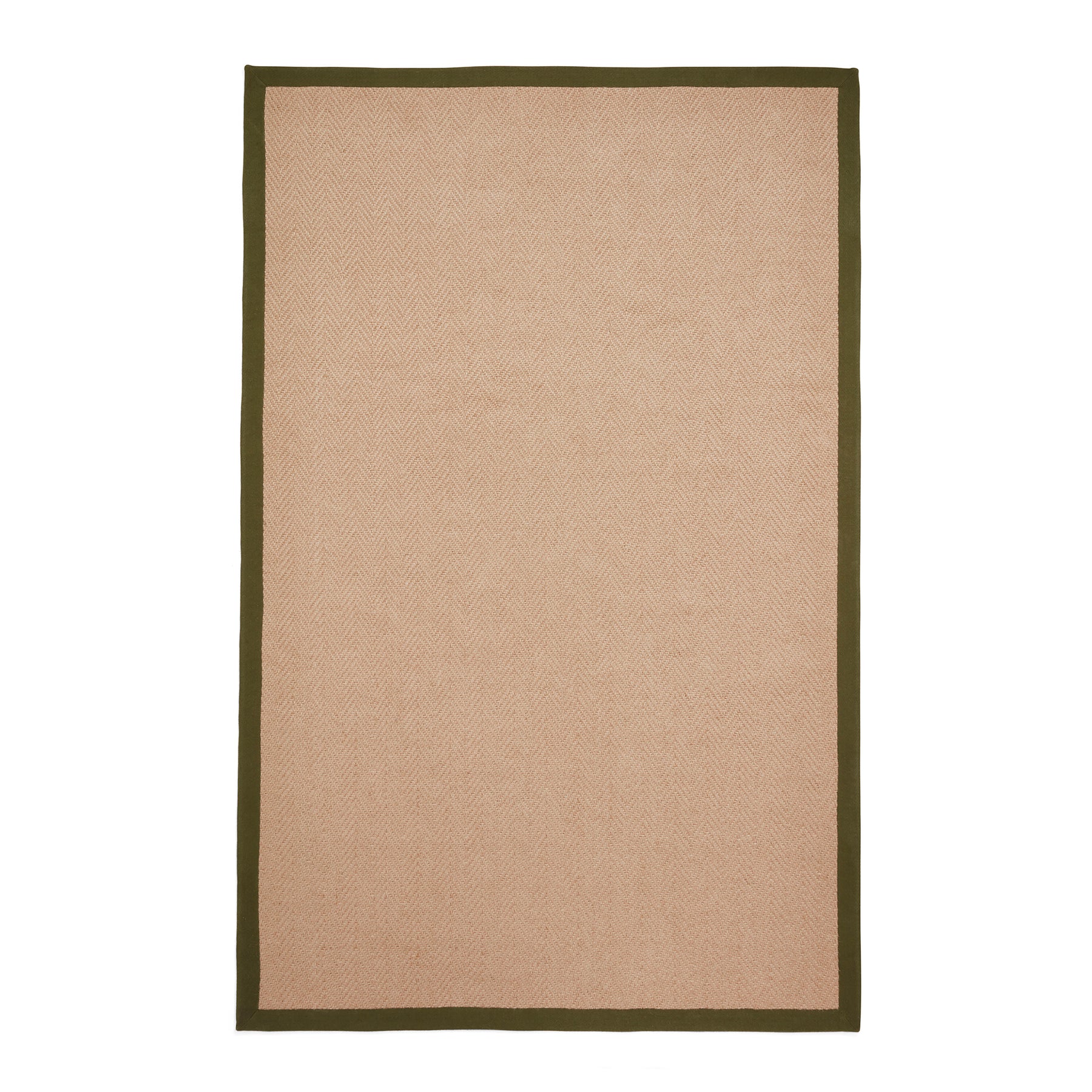 Ford Herringbone Jute Border Rug Green from Roseland Furniture