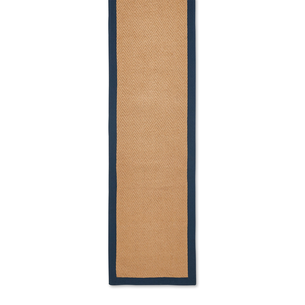 Ford Herringbone Jute Border Stair Runner Navy from Roseland Furniture