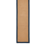 Ford Herringbone Jute Border Stair Runner Navy from Roseland Furniture