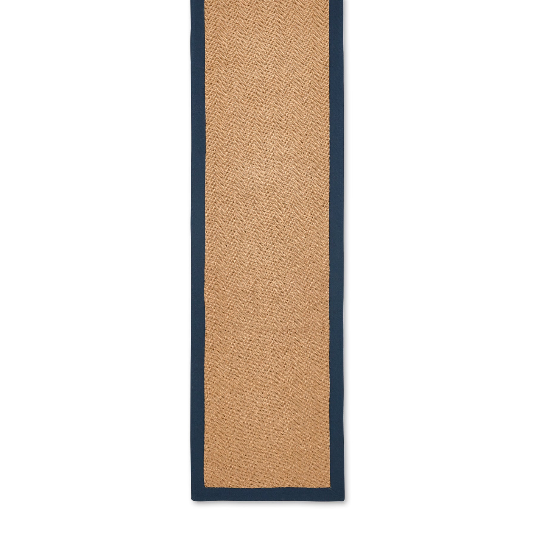 Ford Herringbone Jute Border Stair Runner Navy from Roseland Furniture