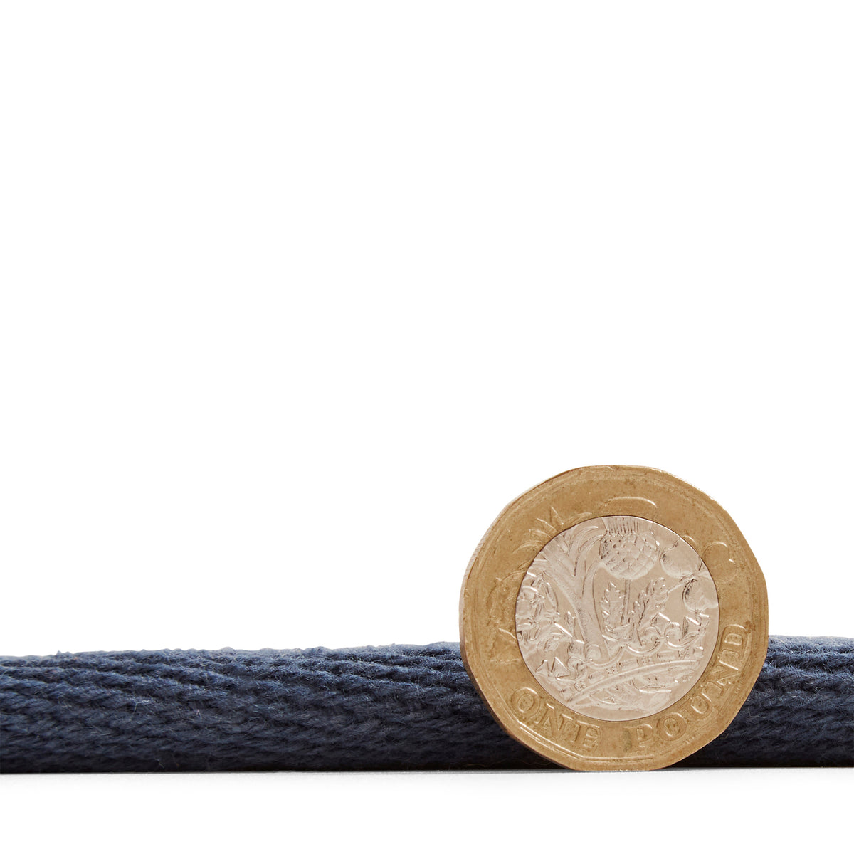 Ford Herringbone Jute Border Rug Navy from Roseland Furniture