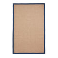 Ford Herringbone Jute Border Rug Navy from Roseland Furniture