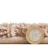 Mackenzie Washable Shaggy Rug Beige from Roseland Furniture