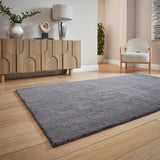 Mackenzie Washable Shaggy Rug Grey from Roseland Furniture