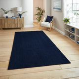 Mackenzie Washable Shaggy Rug Navy from Roseland Furniture