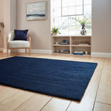 Mackenzie Washable Shaggy Rug Navy from Roseland Furniture