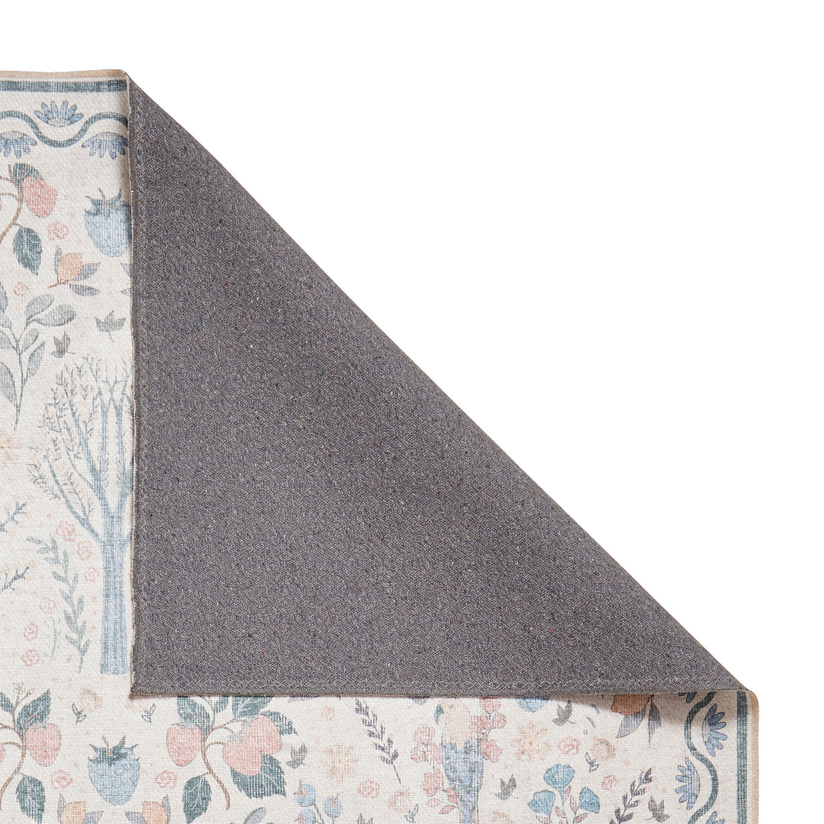 Emmie Classic Floral Print Rug Beige Blue from Roseland Furniture
