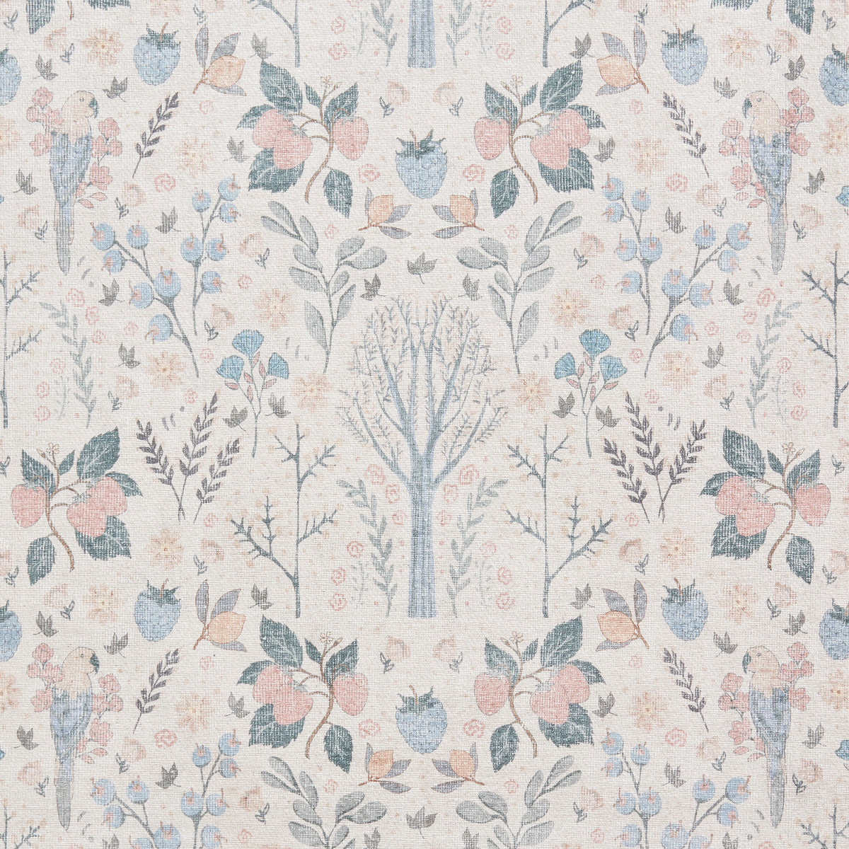 Emmie Classic Floral Print Rug Beige Blue from Roseland Furniture