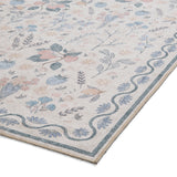 Emmie Classic Floral Print Rug Beige Blue from Roseland Furniture