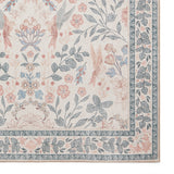 Rosa Classic Floral Print Rug Beige Blue from Roseland Furniture
