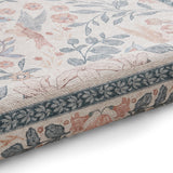 Rosa Classic Floral Print Rug Beige Blue from Roseland Furniture