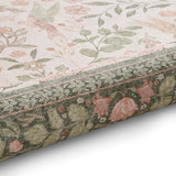 Rosa Classic Floral Print Rug Beige Green from Roseland Furniture