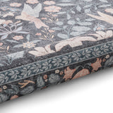 Rosa Classic Floral Print Rug Dark Blue from Roseland Furniture