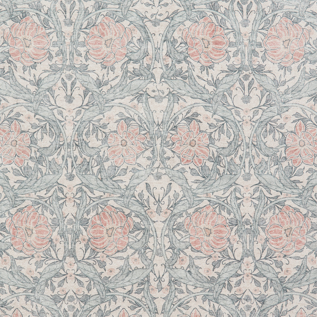Aubrie Classic Floral Print Rug Beige Blue from Roseland Furniture