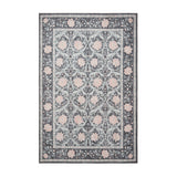 Aubrie Classic Floral Print Rug Dark Blue from Roseland Furniture