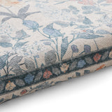 Mila Classic Floral Print Rug Beige Blue from Roseland Furniture