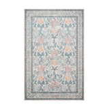 Mila Classic Floral Print Rug Beige Blue from Roseland Furniture