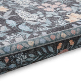 Mila Classic Floral Print Rug Dark Blue from Roseland Furniture