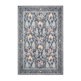 Mila Classic Floral Print Rug Dark Blue from Roseland Furniture