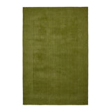 Lauder Plain Wool Border Rug Green from Roseland Furniture