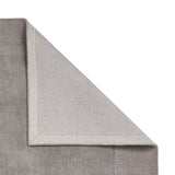 Lauder Plain Wool Border Rug Grey from Roseland Furniture