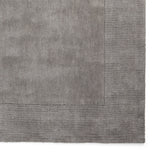 Lauder Plain Wool Border Rug Grey from Roseland Furniture