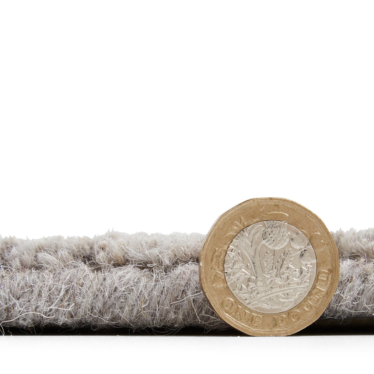 Lauder Plain Wool Border Rug Grey from Roseland Furniture