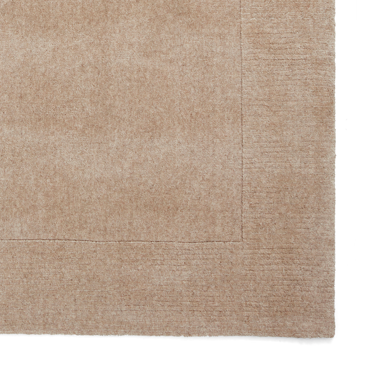 Lauder Plain Wool Border Rug Natural from Roseland Furniture