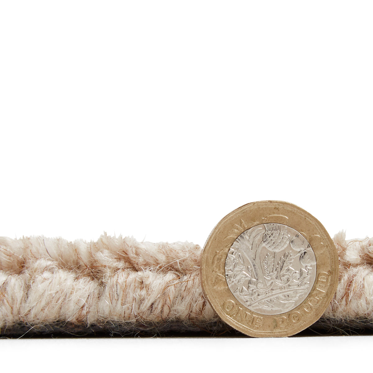 Lauder Plain Wool Border Rug Natural from Roseland Furniture