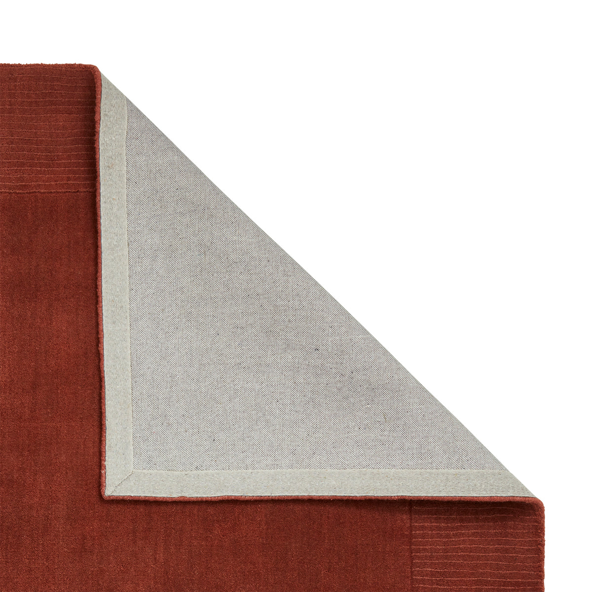 Lauder Plain Wool Border Rug Red from Roseland Furniture