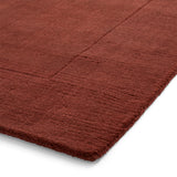 Lauder Plain Wool Border Rug Red from Roseland Furniture