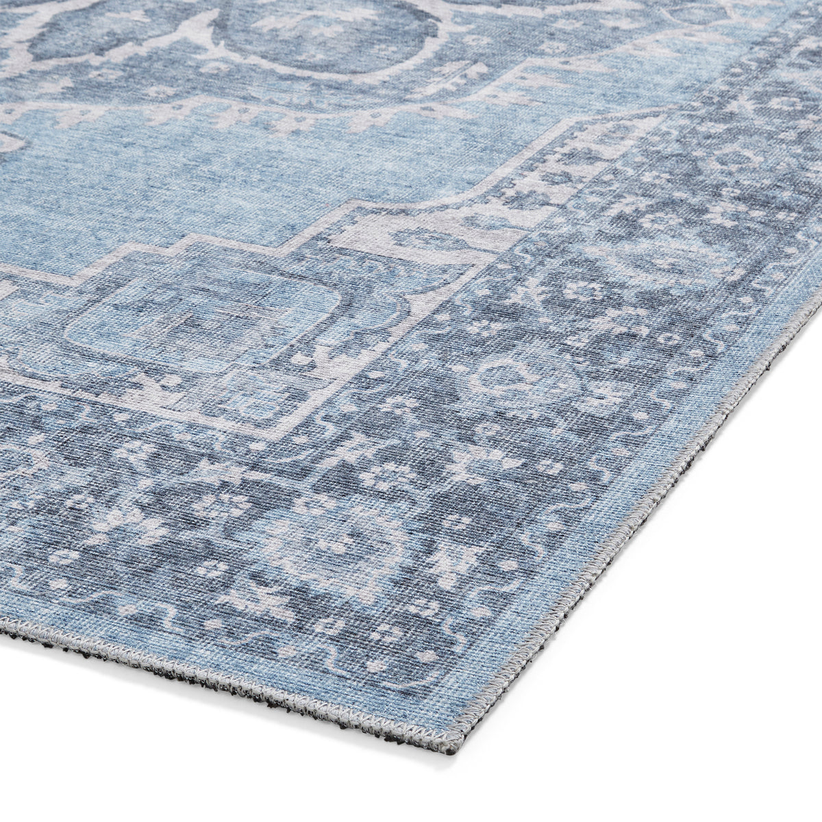 Madison Washable Vintage Inspired Rug Blue from Roseland Furniture