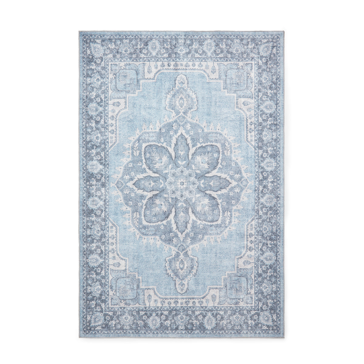 Madison Washable Vintage Inspired Rug Blue from Roseland Furniture