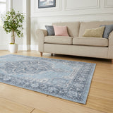 Madison Washable Vintage Inspired Rug Blue from Roseland Furniture