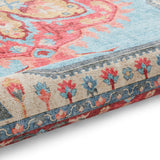 Madison Washable Vintage Inspired Rug Blue Red from Roseland Furniture
