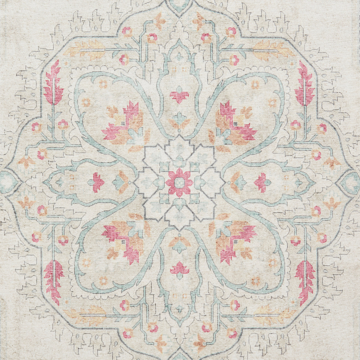 Madison Washable Vintage Inspired Rug Cream from Roseland Furniture