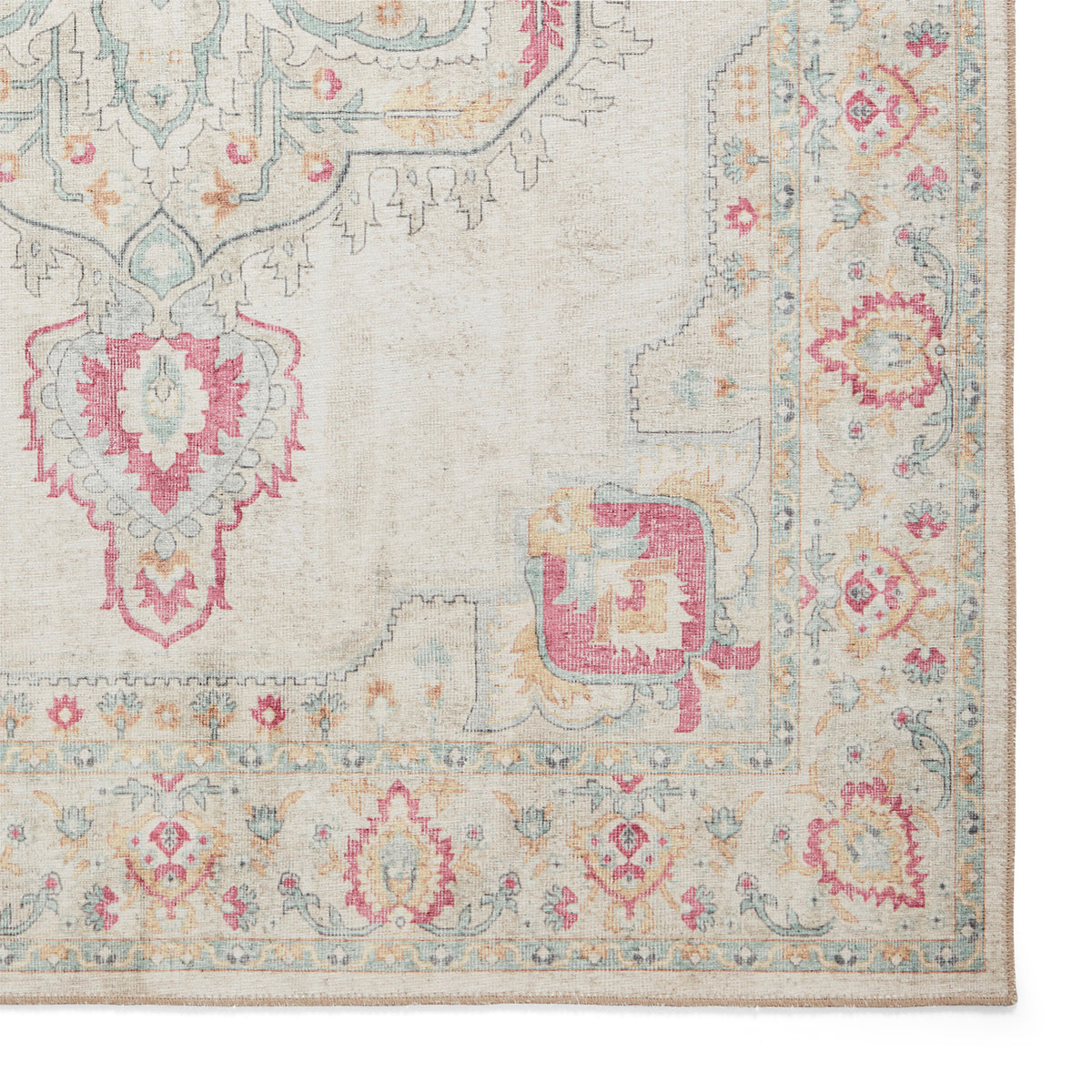 Madison Washable Vintage Inspired Rug Cream from Roseland Furniture