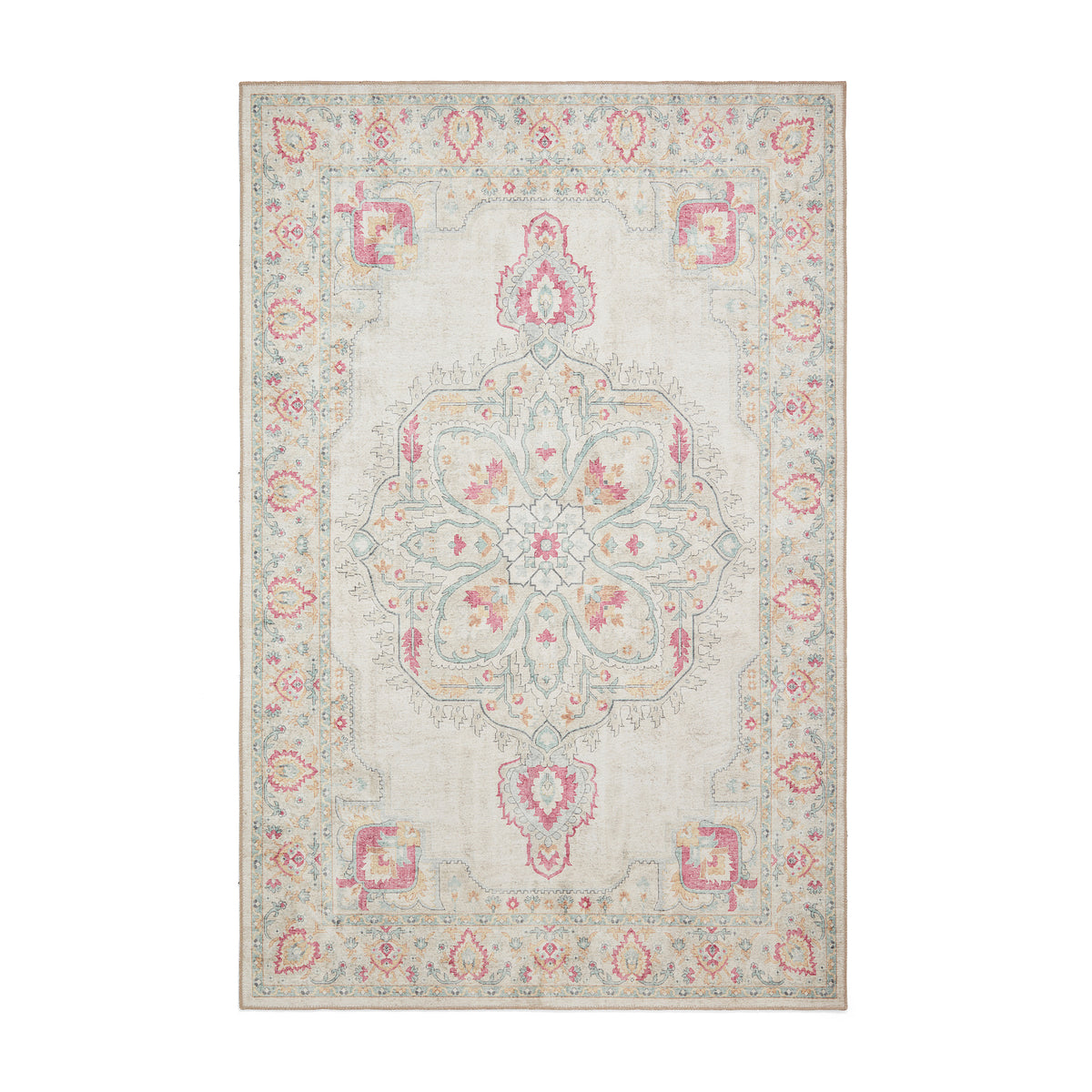 Madison Washable Vintage Inspired Rug Cream from Roseland Furniture
